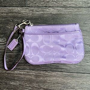 Coach Purple Wristlet